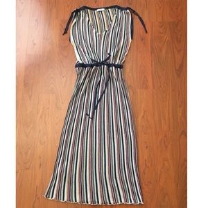 MANGO Dress - 70s style, metallic thread